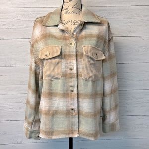 NWOT Flannel Button-Up Jacket by Polagram
